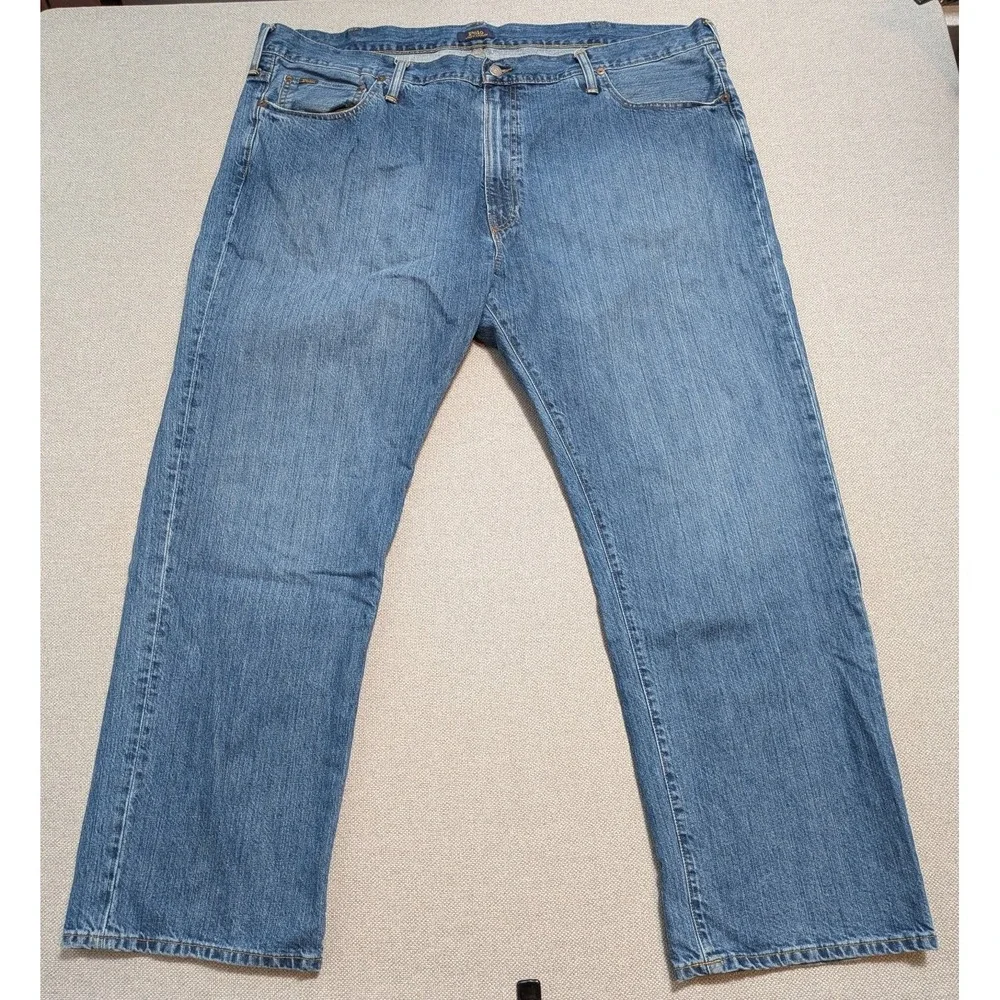 Polo Ralph Lauren Men's 46x30 Blue Denim Straight Leg Jeans